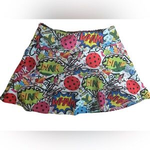Queen of the court tennis skirt fun pattern xs